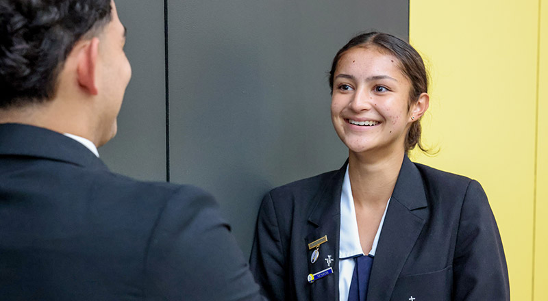 Student leader at St Agnes Catholic High School Rooty Hill