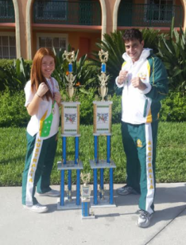 Students with Karate Awards