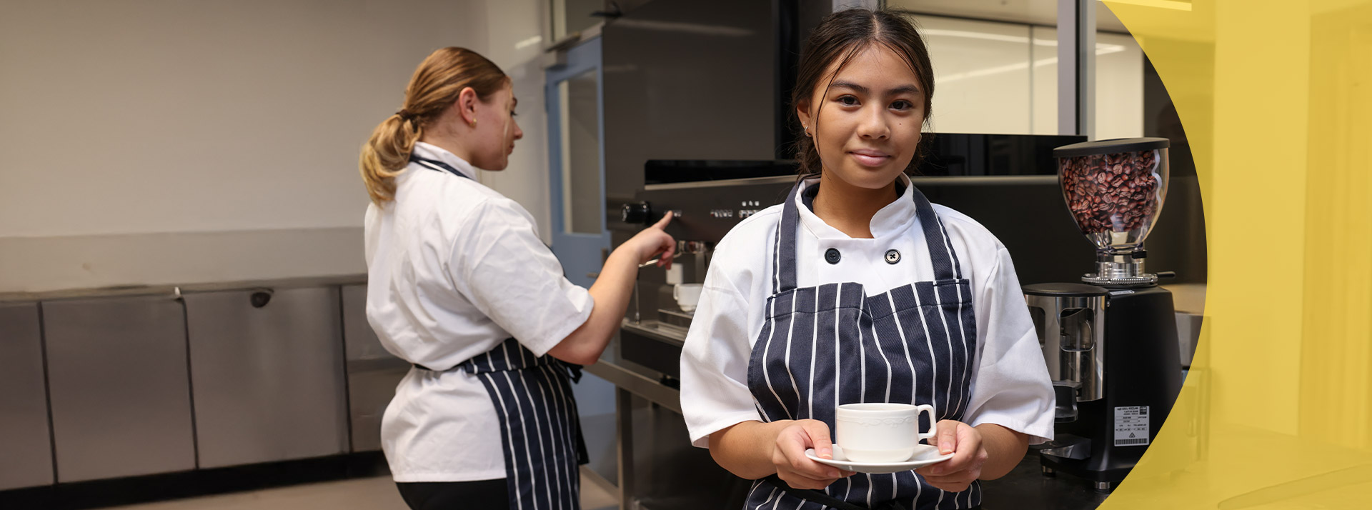 Students in the hospitality room at St Agnes Catholic High School Rooty Hill