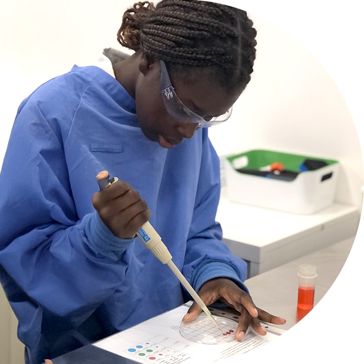 Student working in the science lab at St Agnes Catholic High School Rooty Hill